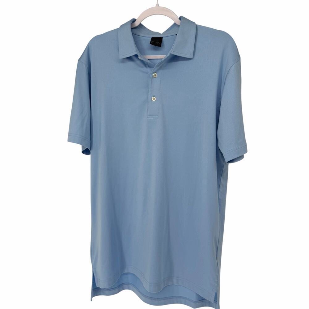 Dunning Golf Light Blue Short Sleeve Golf Polo Shirt Sz Medium